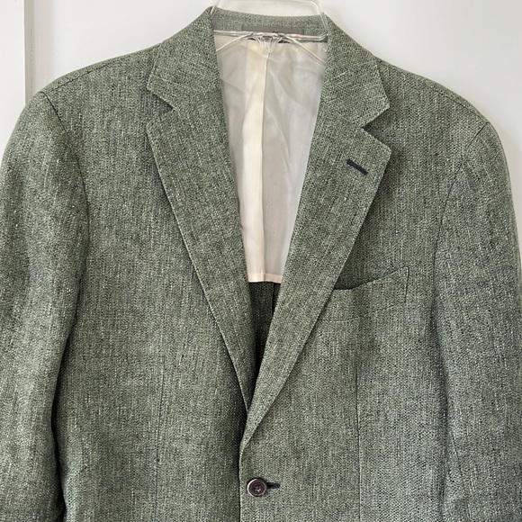 Suitsupply Mid Green Havana Linen Blazer Size 36 - Picture 6 of 13